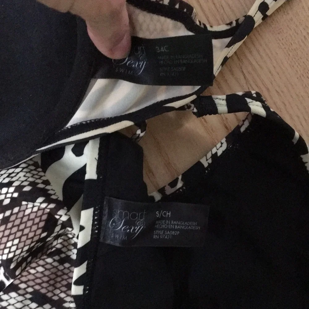 B43 Women 2Pc Smart & Sexy Swimsuit Bikini Animal Print Padded Size 34C Small - Picture 8 of 8